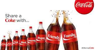 Photo showing share a coke promotion